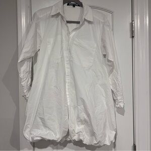Grey Lab Womans Bubble Hem Dress White Laganlook XS
